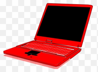 Red Laptop Clipart - png