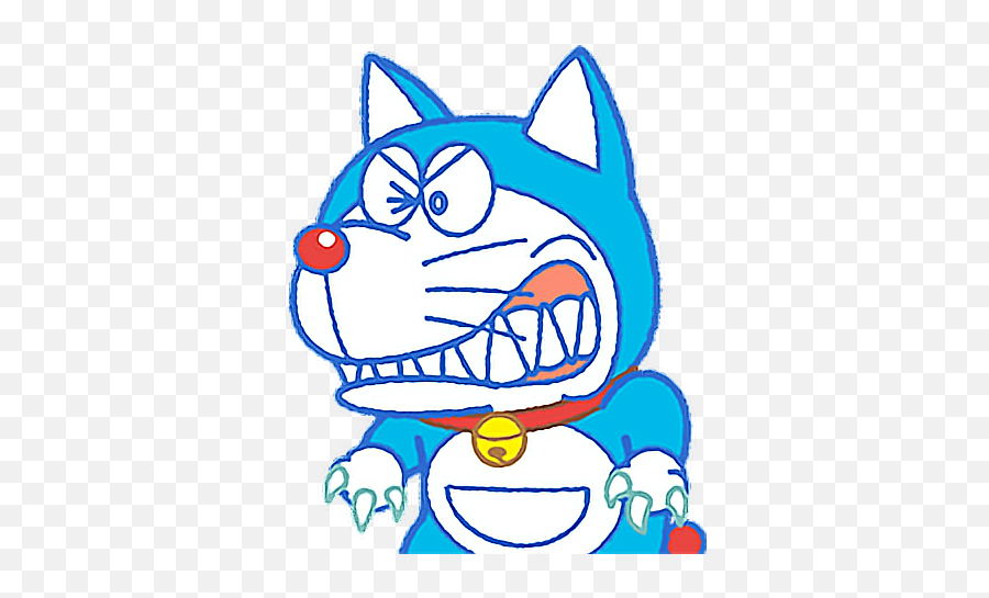 Cute Doraemon Halloween Wolf Werewolf - Gray Wolf 386x464 Doraemon Angry Face Png,Werewolf Png