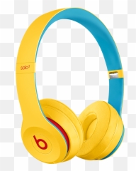 Beats Wireless - Yellow Headphones Png