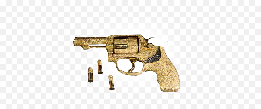 Yellow And Black Diamond Pistol - Revolver Png,Pistol Png