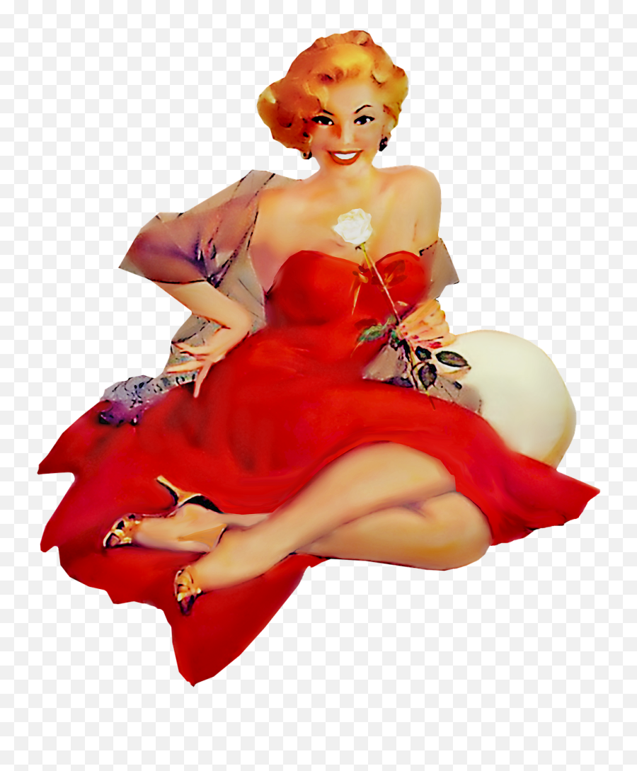 Retro Pin Up Girl 1950s 1940s - Retro Pin Up Girl Png,Pin Up Girl Png