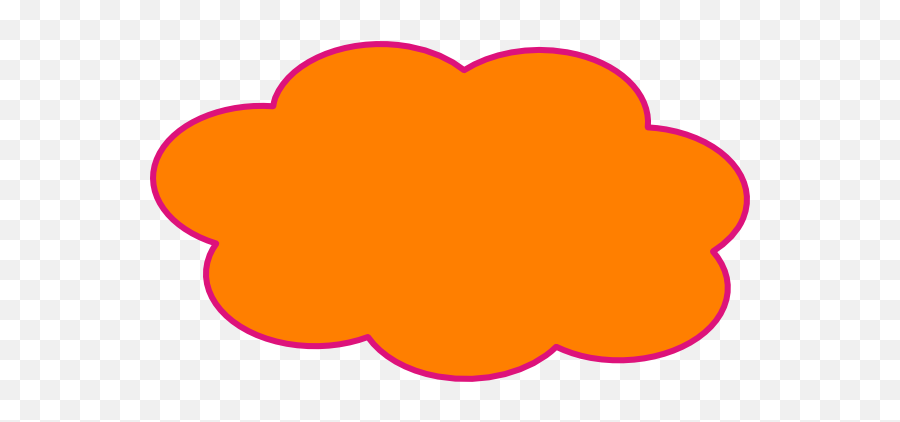Orange Cloud Clip Art - Vector Clip Art Online Colorful Cloud Clipart Png,Cartoon Clouds Png