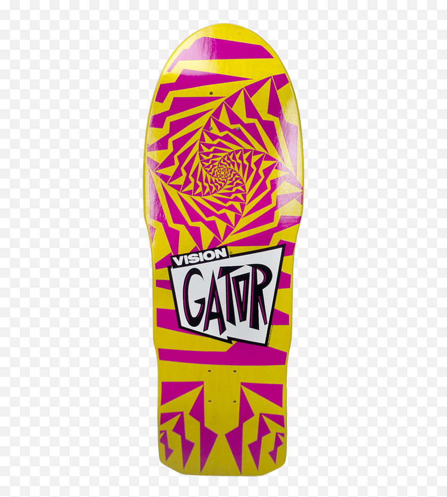 Vision Gator 2 Skateboard Deck 1025 Black Fade Pinkyellow - Vintage Vision Gator Skateboard Deck Png,Black Fade Png