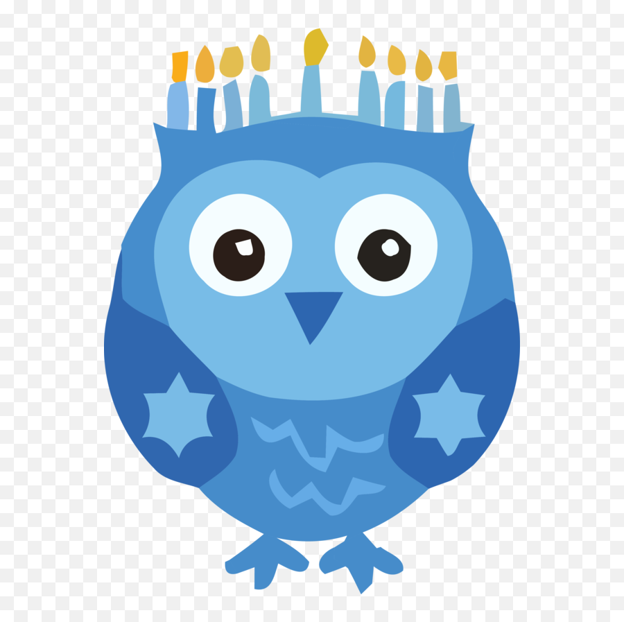 Hanukkah Owl Cartoon Bird Of Prey - Clip Art Png,Prey Png