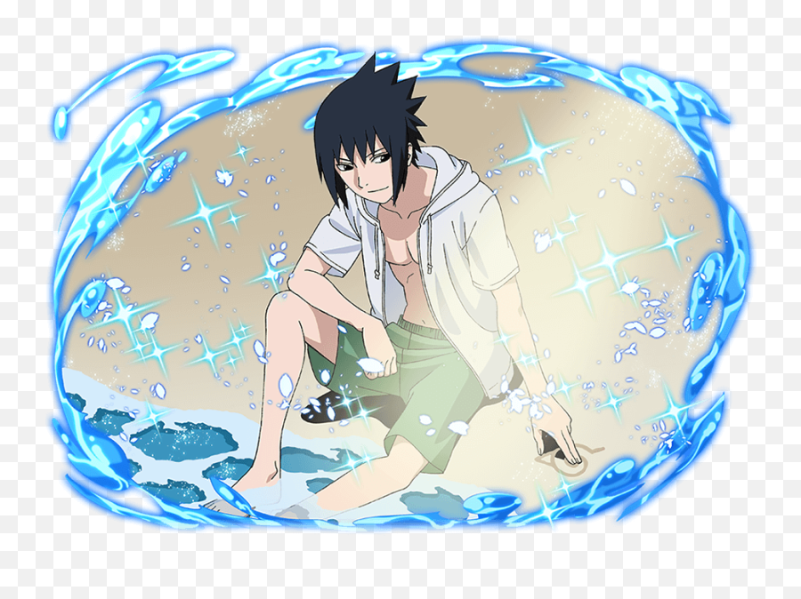 Sasuke Uchiha A Break From The Waves - Ultimate Ninja Blazing X Naruto Blazing Swimsuit Sasuke Png,Sasuke Uchiha Transparent