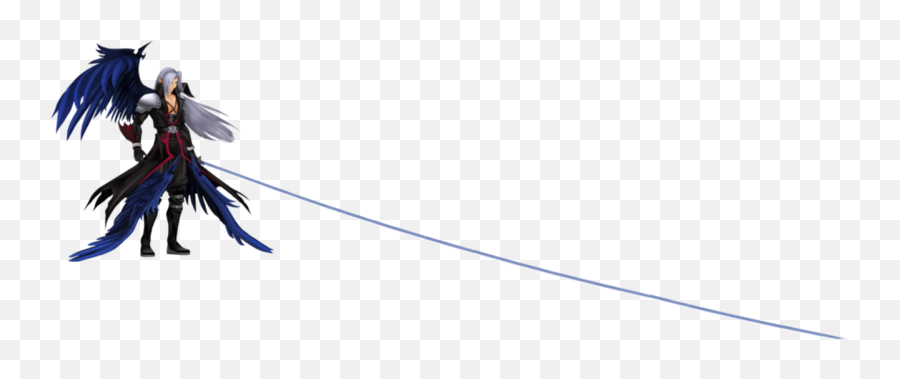Download Hd Sephiroth Final Fantasy Kingdom Hearts Long Meme - Kingdom Hearts Sephiroth Wing Png,Sephiroth Png