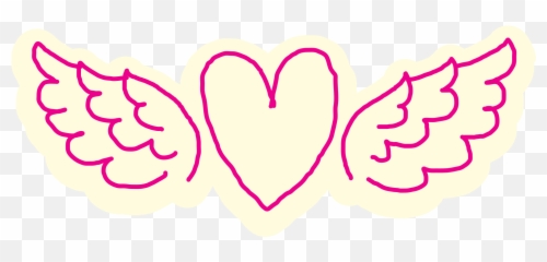 Free Heart Hand Drawn Wing 1187446 Png With Transparent - Girly