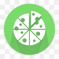 Icon Of Sliced Pizza The Green Background Free Image Download - Green Pizza png