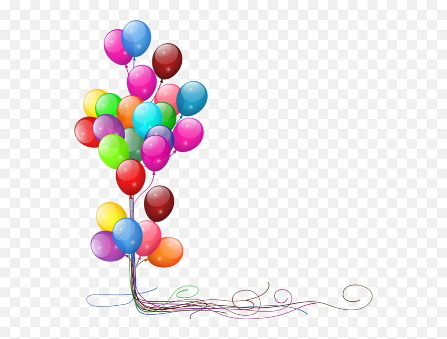 Tubes Ballons En Png - Heidinala Happy Birthday Balloons And Streamers,Ballon Png