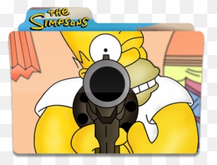 The Simpsons Folder Folders Homer Gun Free Icon Of - Lego Simpsons png