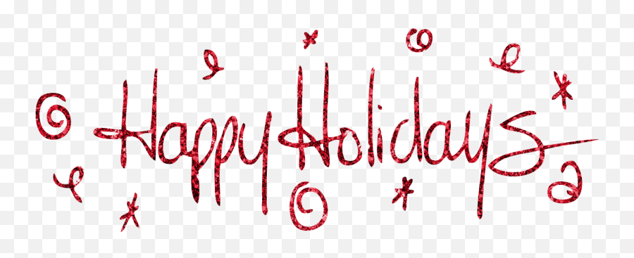 Text Holiday Christmas Birthday - Transparent Happy Holidays Png,Holidays Png