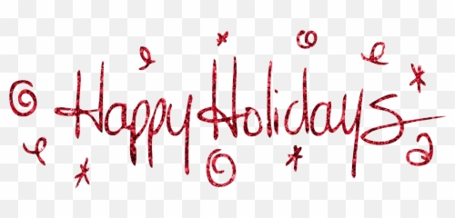 Text Holiday Christmas Birthday - Transparent Happy Holidays png
