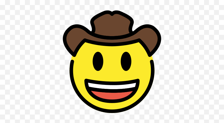Cowboy Hat Face Emoji - Cara Animada Con Sombrero Png,Cowboy Hat Icon