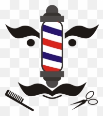 Barbero Bigote Tijeras - Gráficos Vectoriales Gratis En Pixabay Scissors And Comb Logo Png,Bigote Png