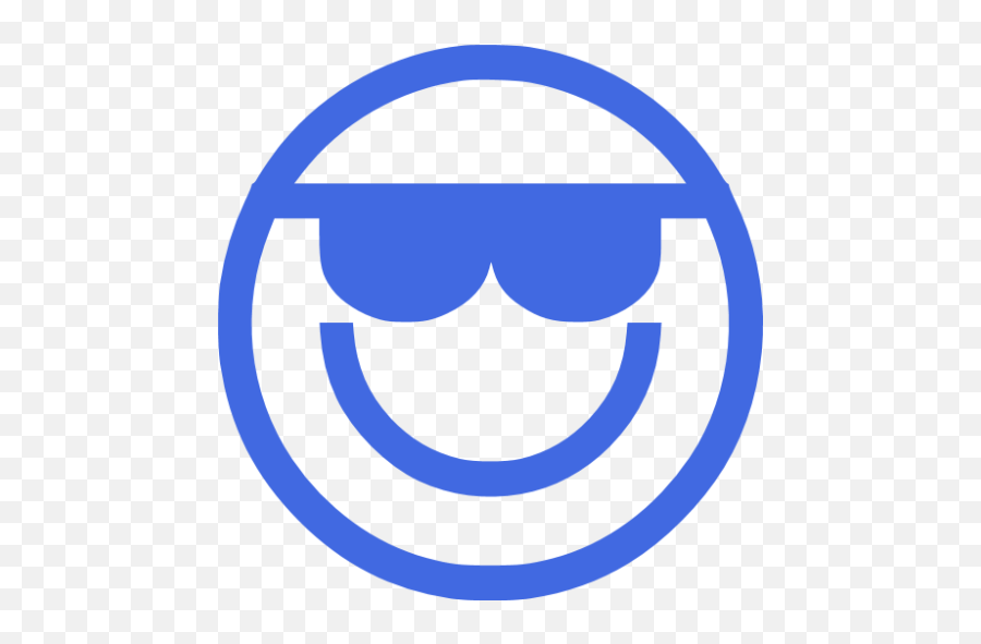 Royal Blue Emoticon 2 Icon - Free Royal Blue Emoticon Icons Emoji Thumbs Up Png,Cool Anime Icon