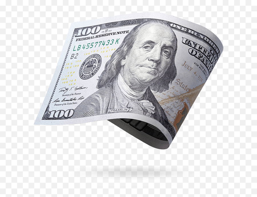 United States One Hundred - Transparent Background 100 Dollar Bill Png,Hundred Dollar Bill Png