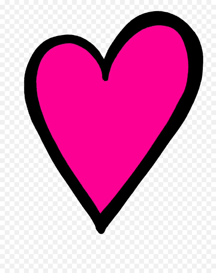 hot pink heart clipart