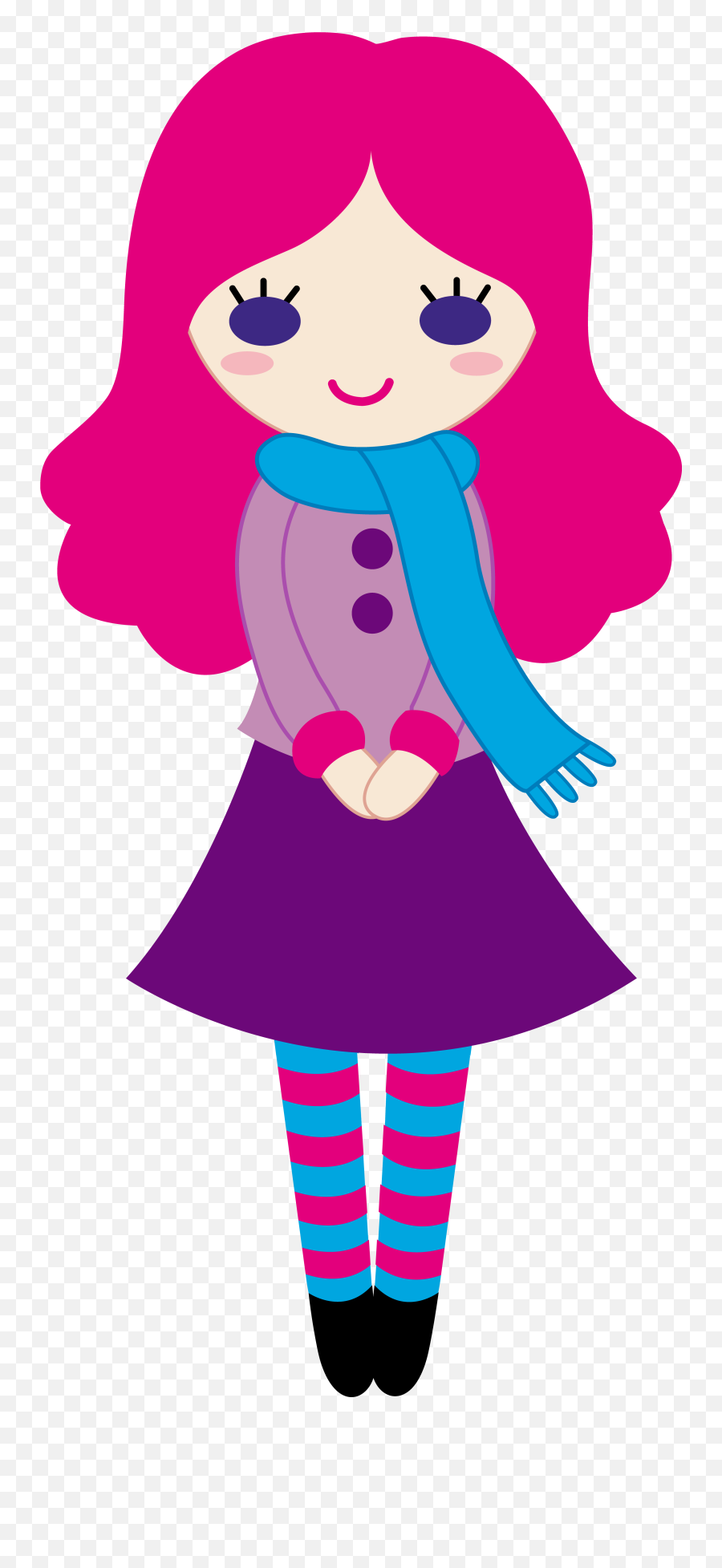 Cute Cartoon Girl Png Transparent Image Mart - Girl In A Skirt Clipart,Transparent Cartoons