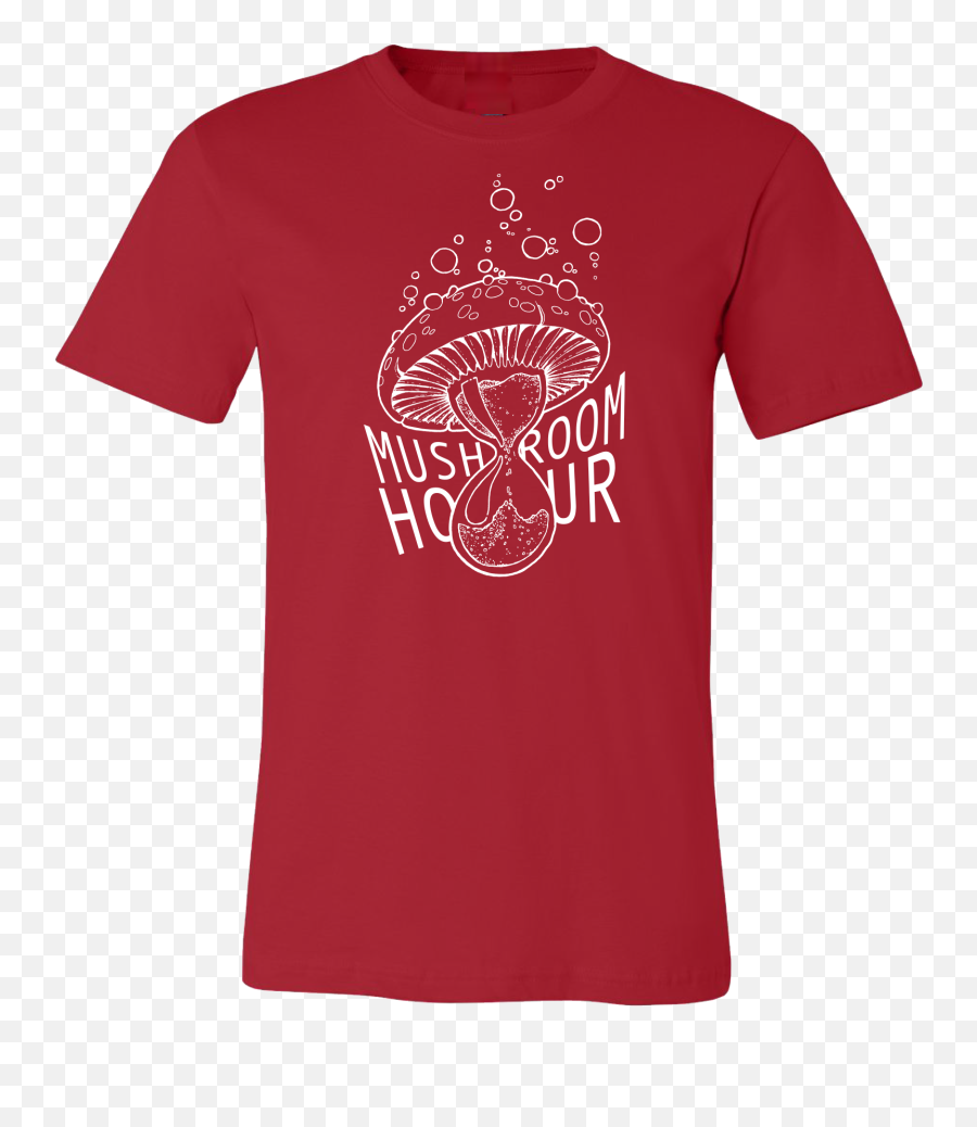 Mushroom Hourglass T - Shirt Red And White Flat Earth Society Shirt Png,Hourglass Transparent