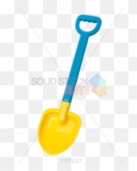 Stock Photo Of Blue And Yellow Toy - Cartoon Shovel Transparent Background png