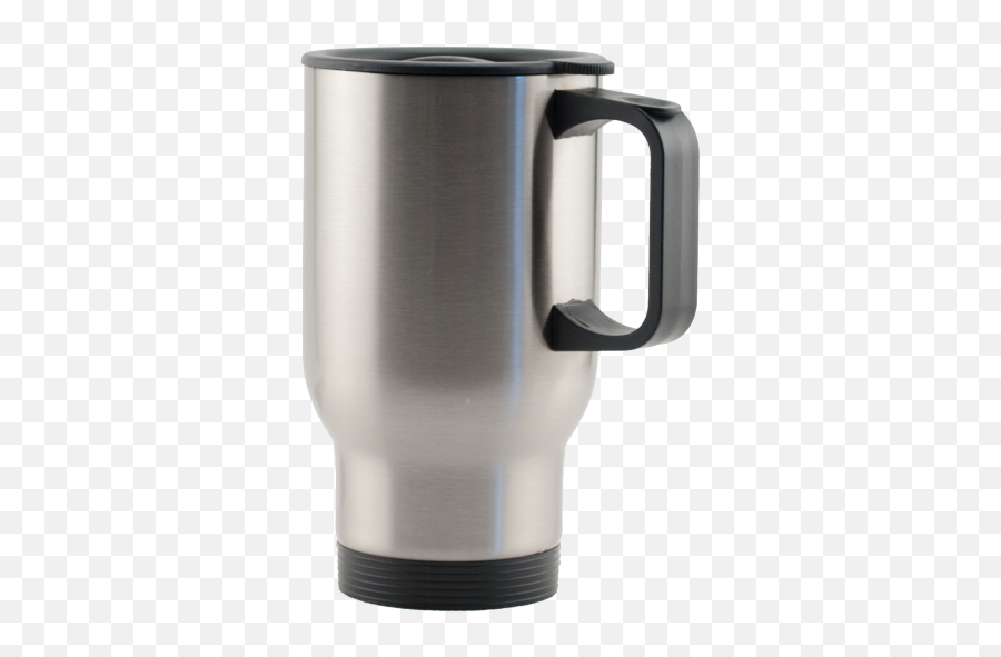 Download Silver Stainless Steel Travel Mug - Blank Stainless Mug Png,Mug Png