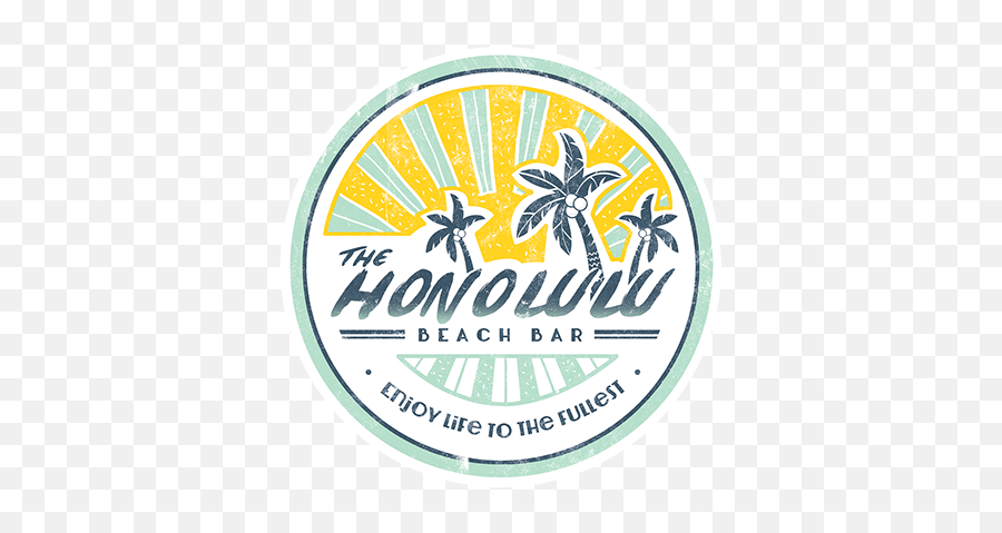 Honolulu Beach Bar Logo Design - Circle Png,Beach Logo