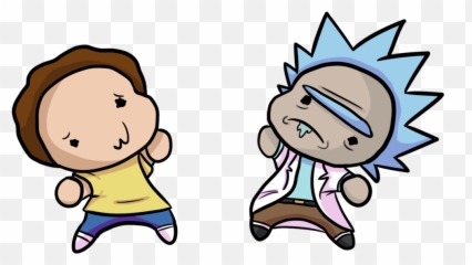 Rick And Smol Morty - Cartoon Png,Pickle Rick Face Png