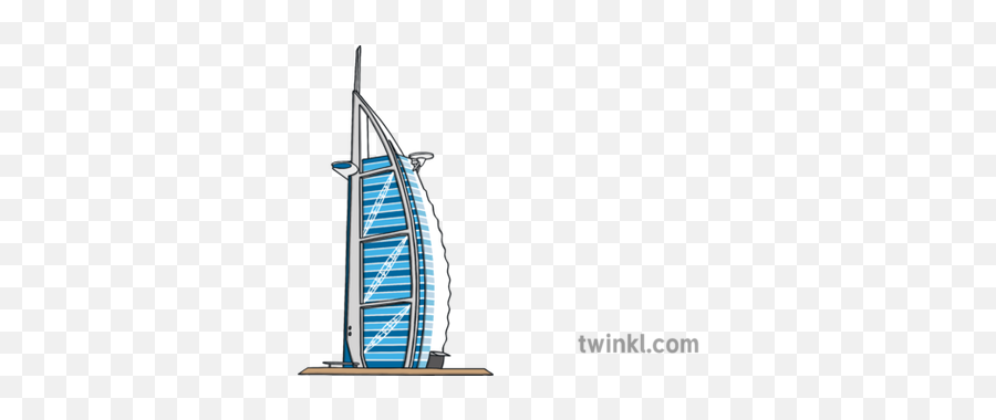 Burj Al Arab Illustration - Sail Png,Burj Khalifa Png