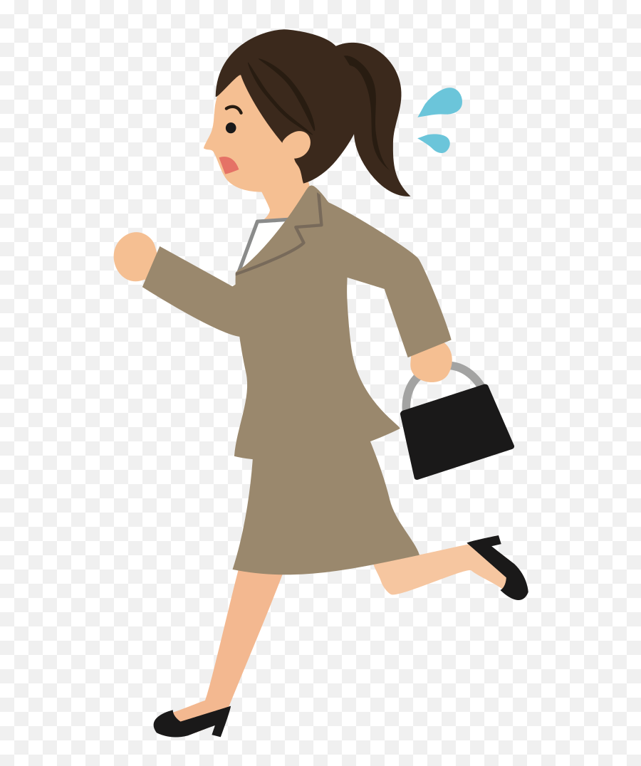 Onlinelabels Clip Art - Late For Work 2 Girl In Job Clipart Png,Microphone Clipart Transparent