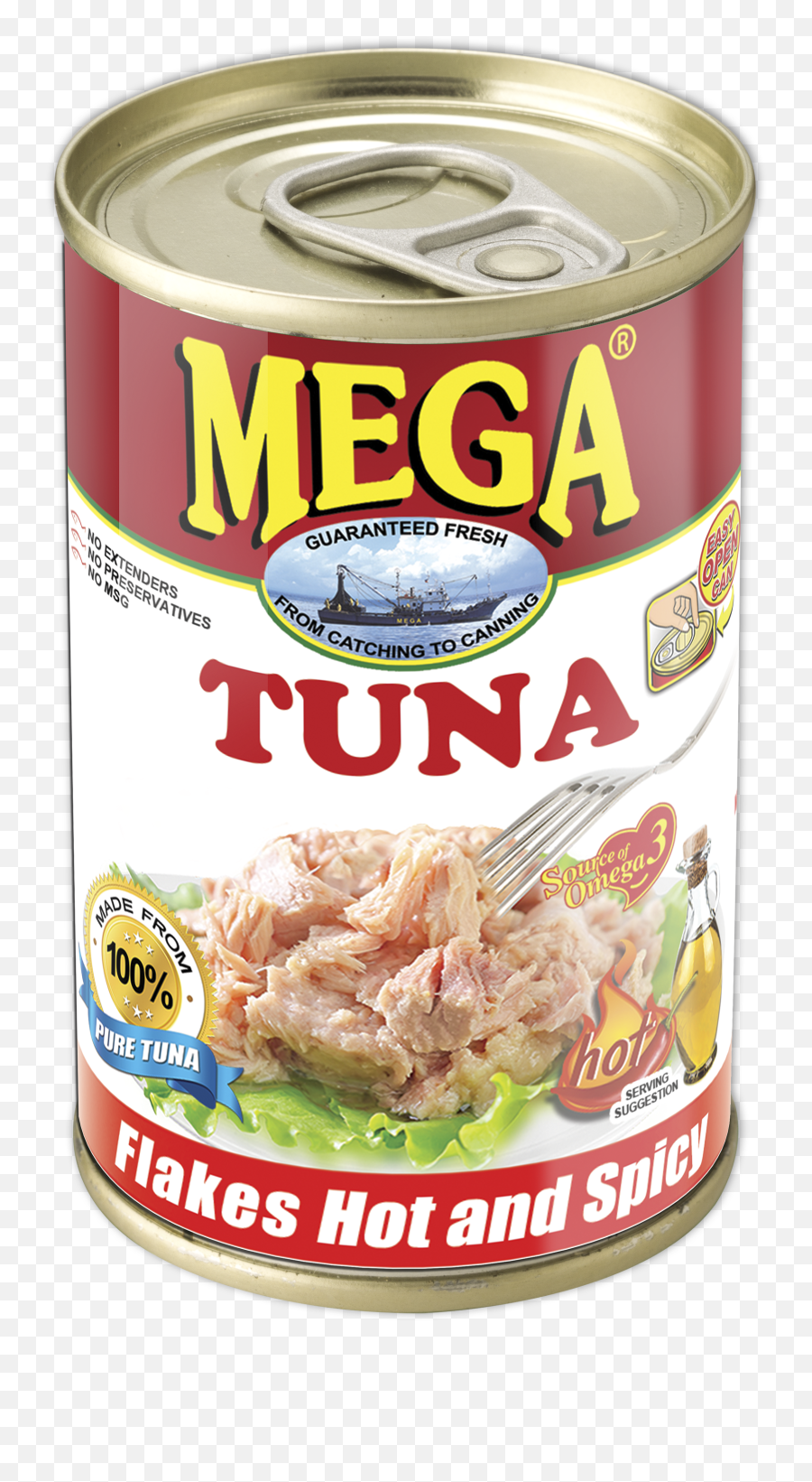 Hot And Spicy 155g - Mega Tuna Flakes Hot 155g Png,Spicy Png