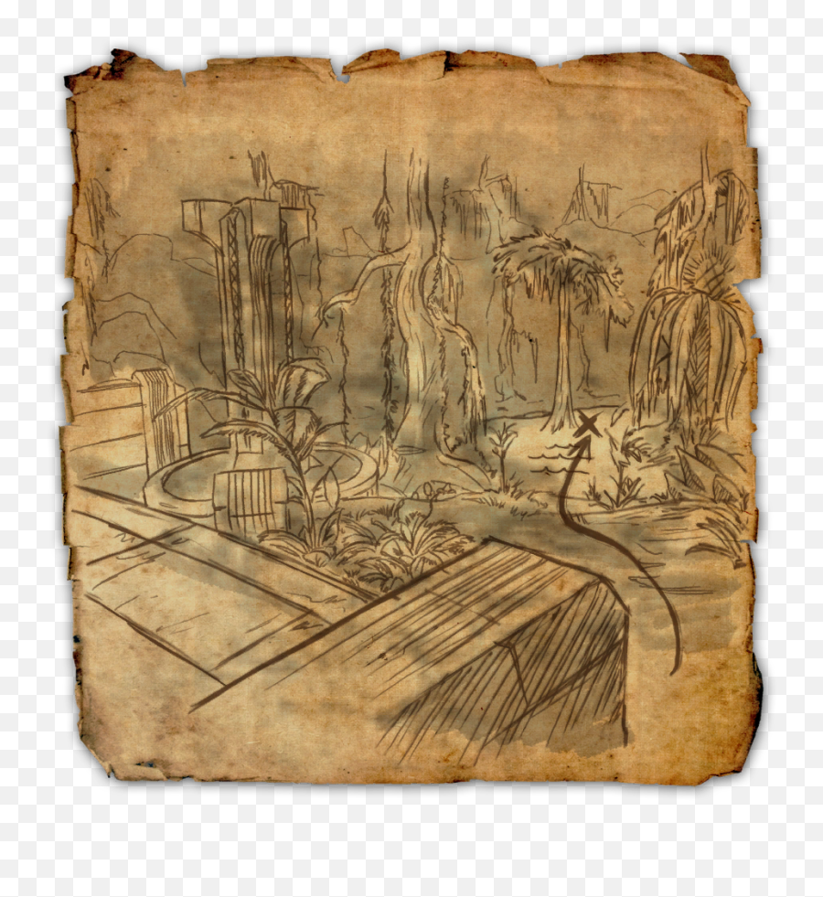 Shadowfen Treasure Map V Elder Scrolls Online Wiki - Elder Scrolls Treasure Maps Png,Treasure Map Png