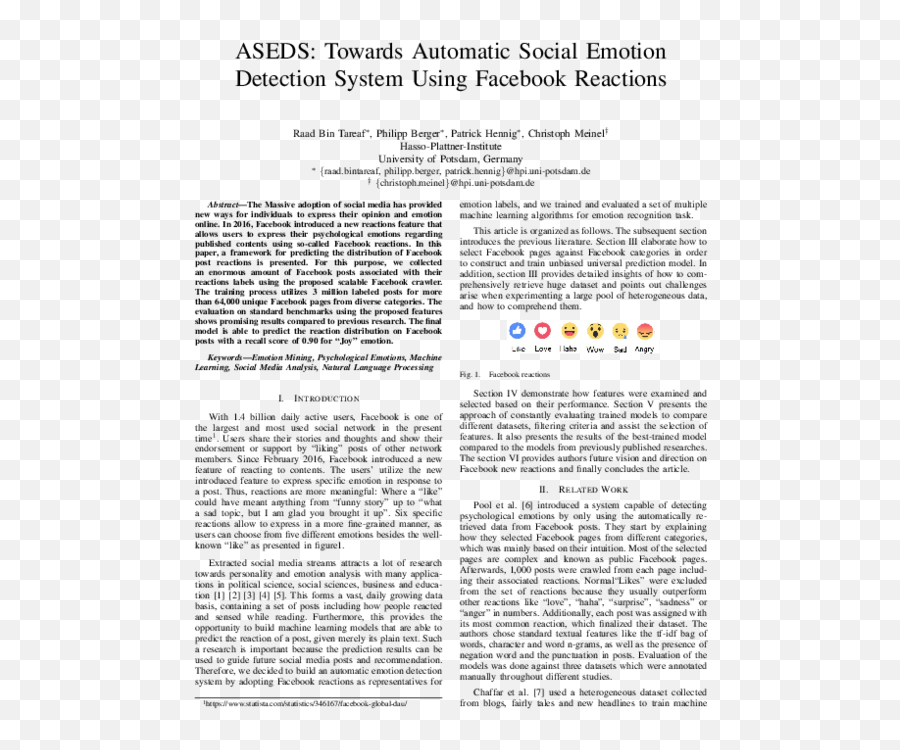 Pdf Aseds Towards Automatic Social Emotion Detection Png Facebook Reactions