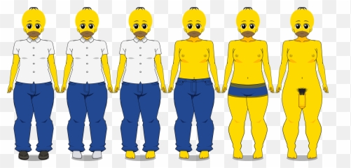 Homer Simpson The Simpsons Spnati - Perler Beads png