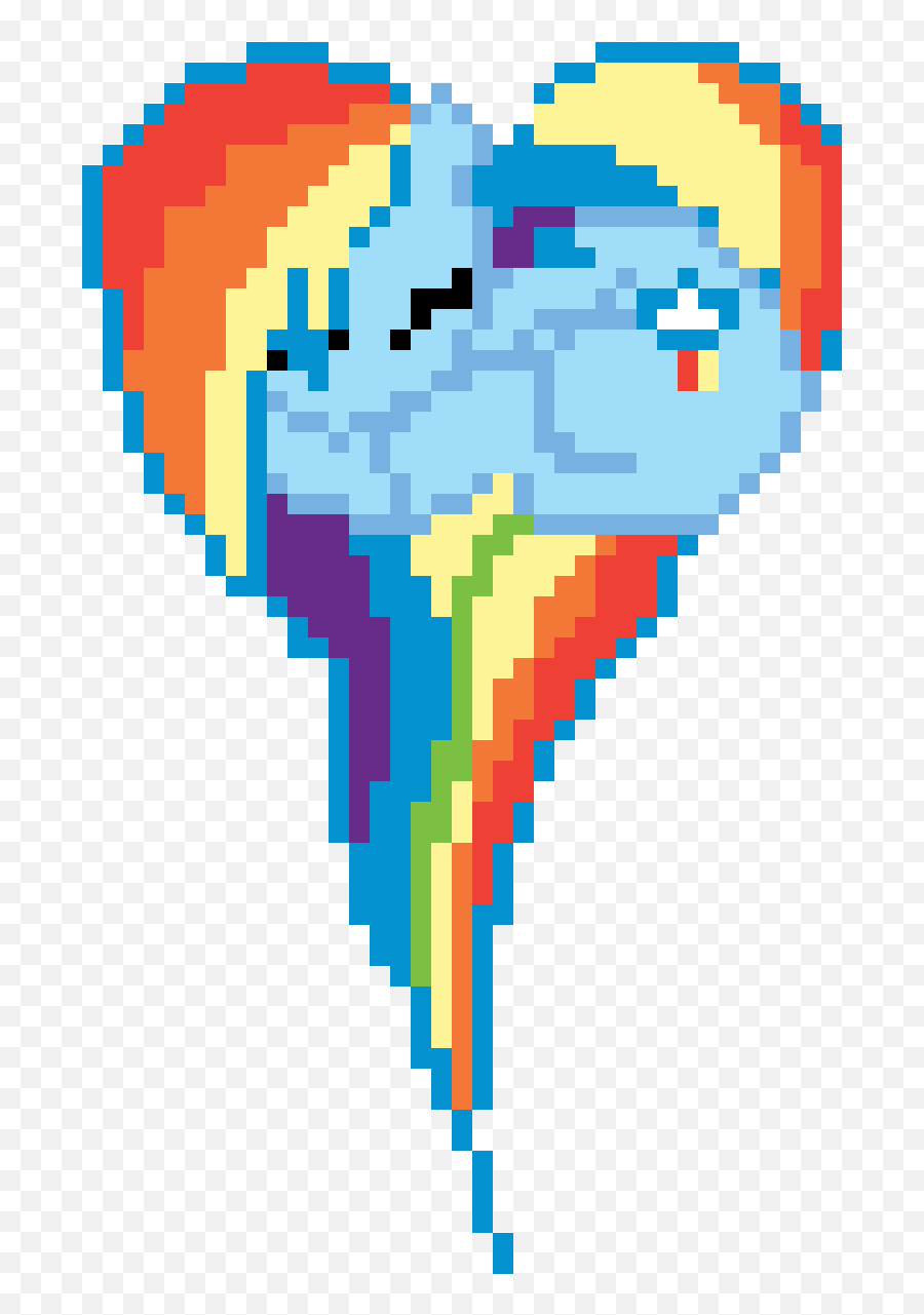 Pixilart - Pixel Heart Rainbow Dash By Ronngjsh43 My Little Pony Pixel Art Png,Rainbow Dash Png