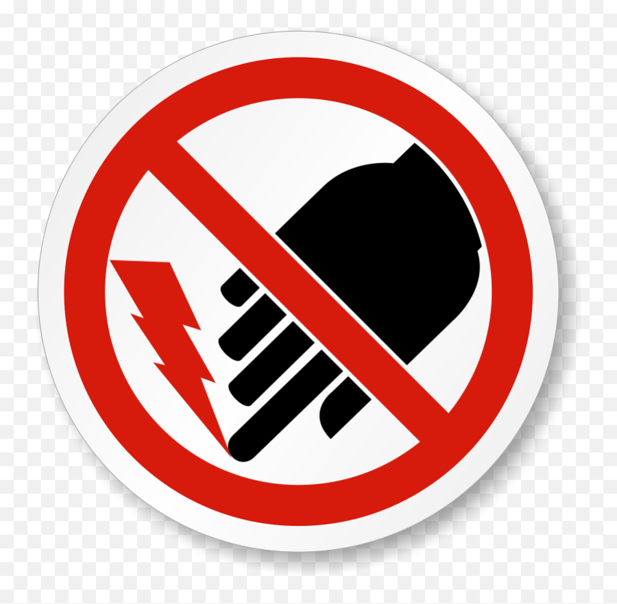 Iso Do Not Touch Electric Hazard Label - Do Not Touch Electrical Hazard Png,Hazard Logo