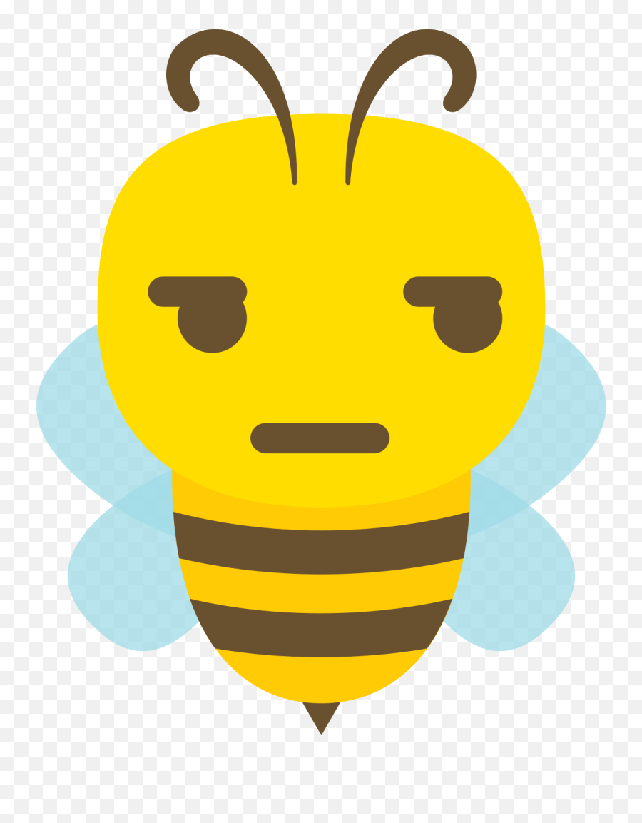 Free Emoji Bee Cartoon Smirk Png With - Bee Cartoon Png,Smirk Emoji Transparent