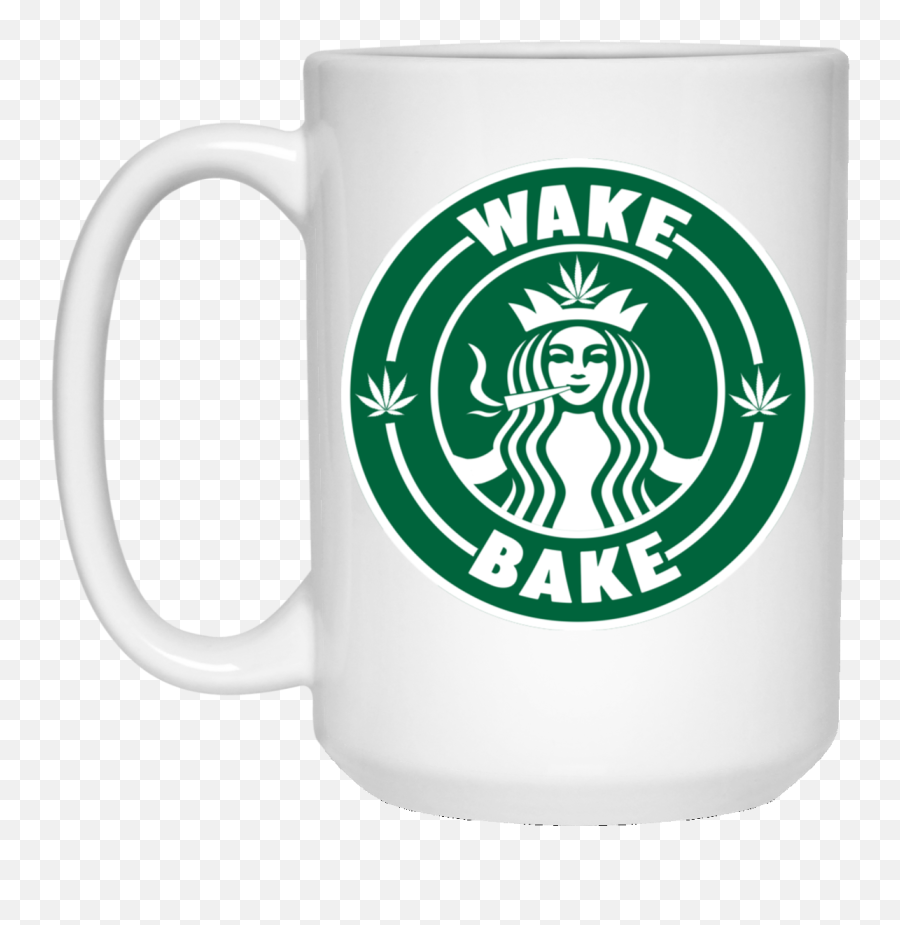 Starbuck Logo Wake Bake Mugs - Starbucks Uk Png,Starbuck Coffee Logo
