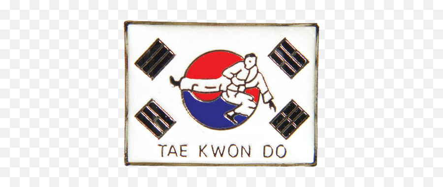 Korean Flag Taekwondo Pin - Korean Flag Taekwondo Png,Korean Flag Transparent