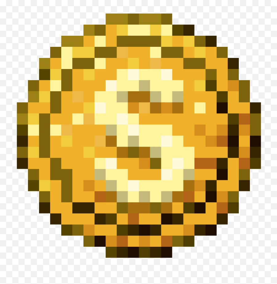 Coin Golden Goldcoin S Dollar Pixel Pixels Green - Mega Man Helmet Pixel Art Png,Pixelated Png