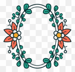 Ornament Oval Floral Frame - Transparent PNG u0026 SVG vector file Vector Oval Floral Frame Png