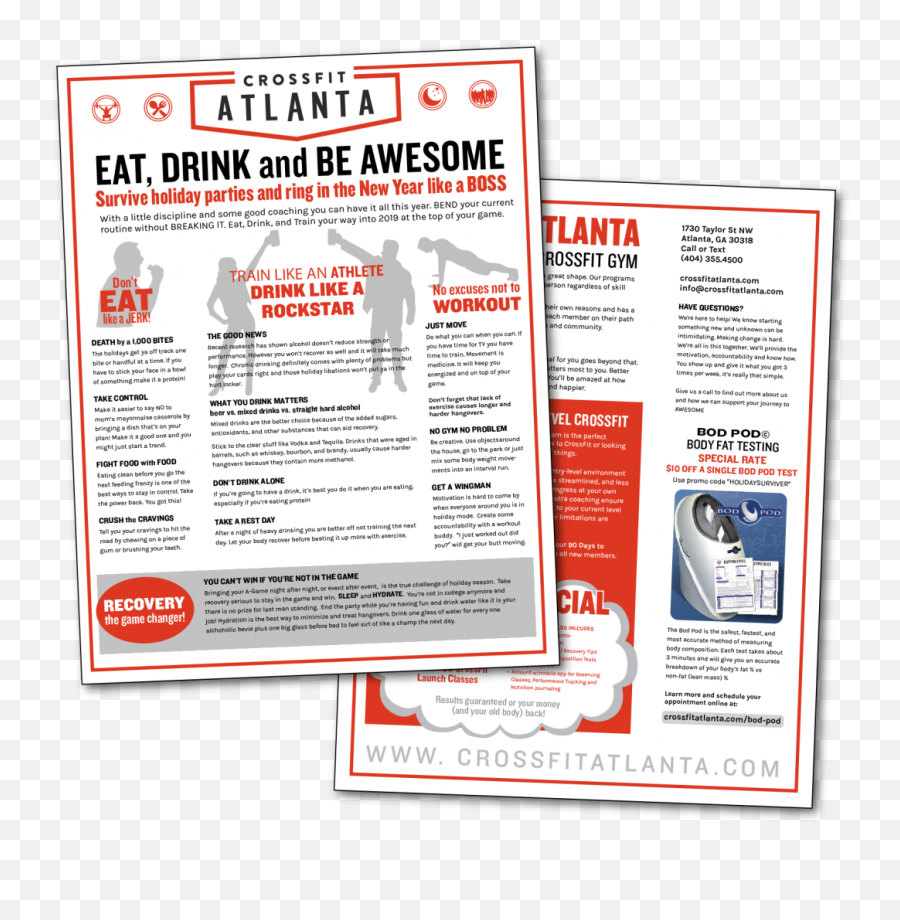 Social Event Survival Guide Crossfit Atlanta - Poster Png,Body Fat Icon