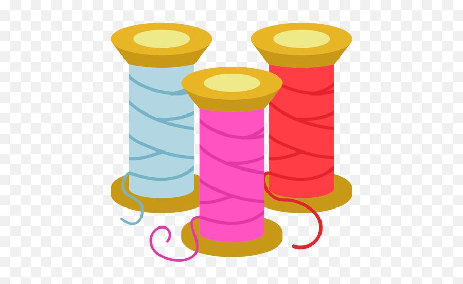 Color Thread Spools Flat Icon - Transparent Png U0026 Svg Vector Carretel De Linha Png,Flat Icon Button