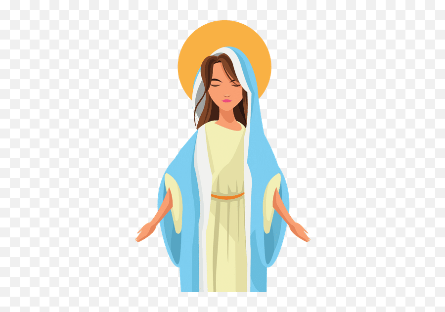 Virgin Mary Icon - Mary Flat Design Png,Icon Of The Virgin Mary