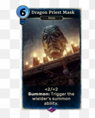 Dragon Priest Mask Legends Elder Scrolls Fandom - Card png