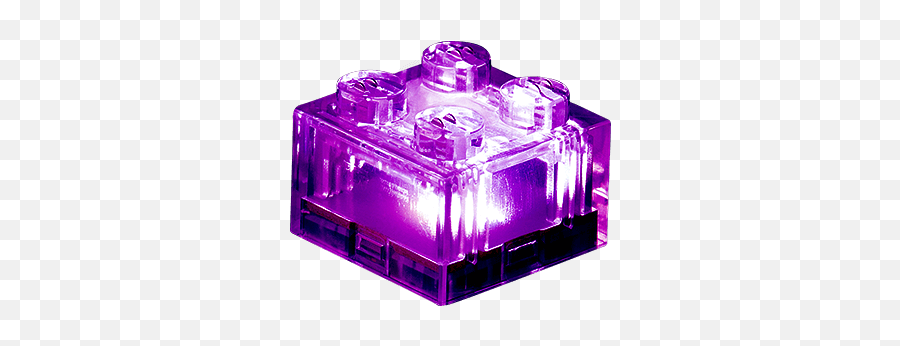 Transparent Purple 2x2 Light Stax Brick Png Effect