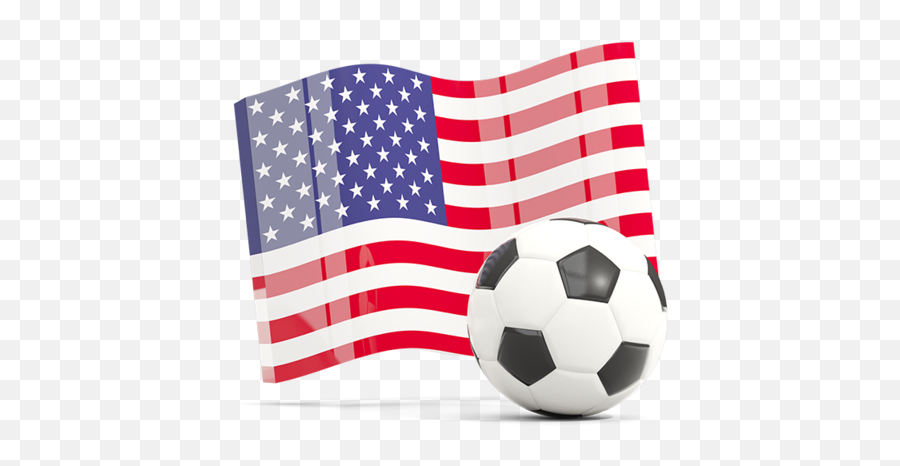 Soccerball With Waving Flag Illustration Of United - Us Flag Vector Grunge Png,America Flag Icon