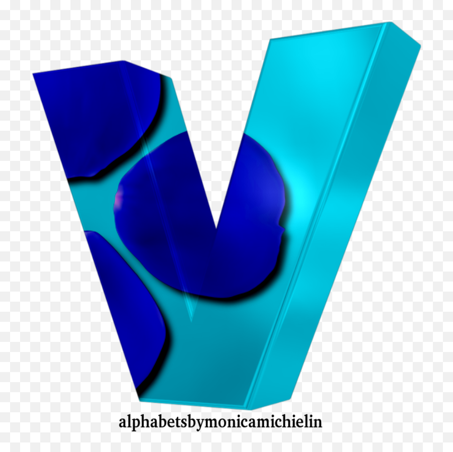 Monica Michielin Alphabets Blue Petals Roses Alphabet - Vertical Png,Blue Rose Icon