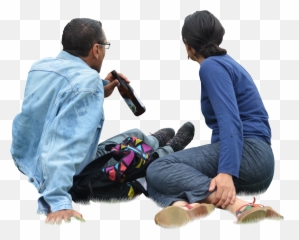 Download Shadow Front View Back Sitting - Person People Png