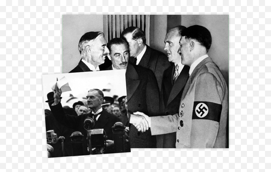 Some People Didnu0027t Take Hitler Seriously Either - Timeline Neville Chamberlain With Hitler Png,Adolf Hitler Png