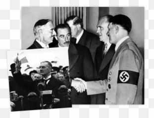 Some People Didnu0027t Take Hitler Seriously Either - Timeline Neville Chamberlain With Hitler Png,Adolf Hitler Png
